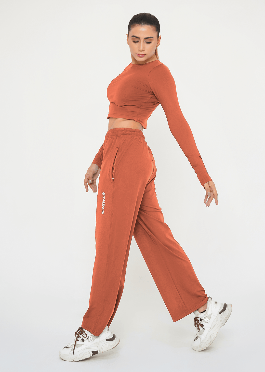 Apex Aero Crop Top - Intense Rust