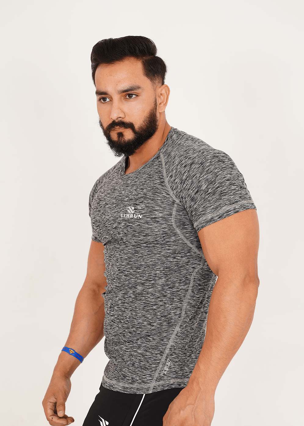 Ultimate Compression Shirt - Black Grey Milange
