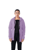 Plush Zippered Hoodie - Purple