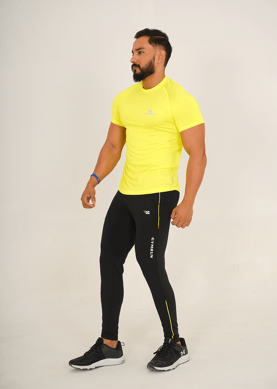 Pro-Fit Men's Performance Trousers - Black Neon