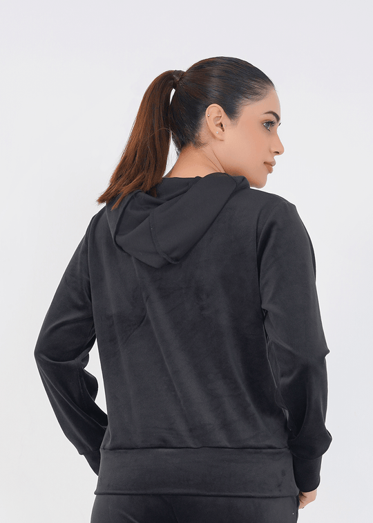Rib Lounging Hoodie - Black
