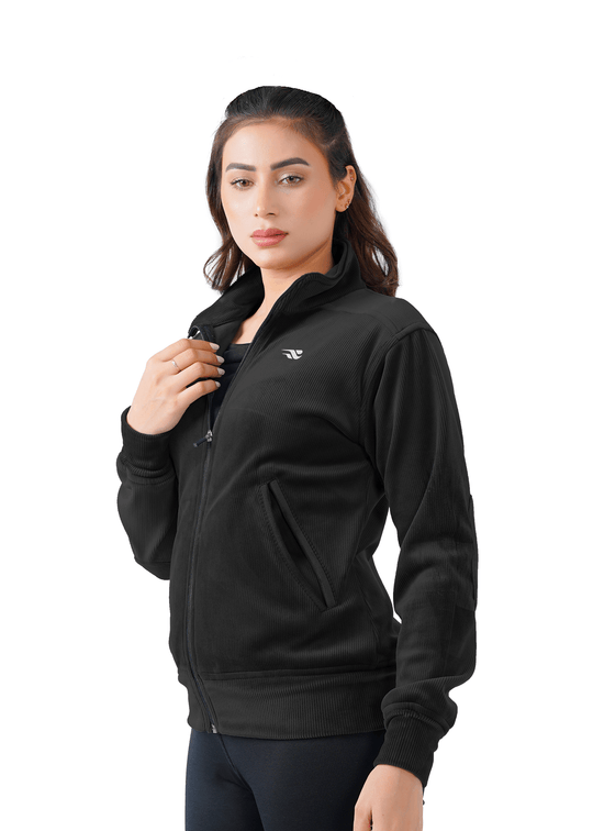 Velvet Ridge Cord Jacket - Black