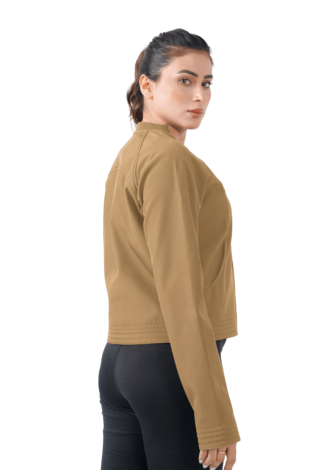 Frost Nest Cropped Jacket - Brown