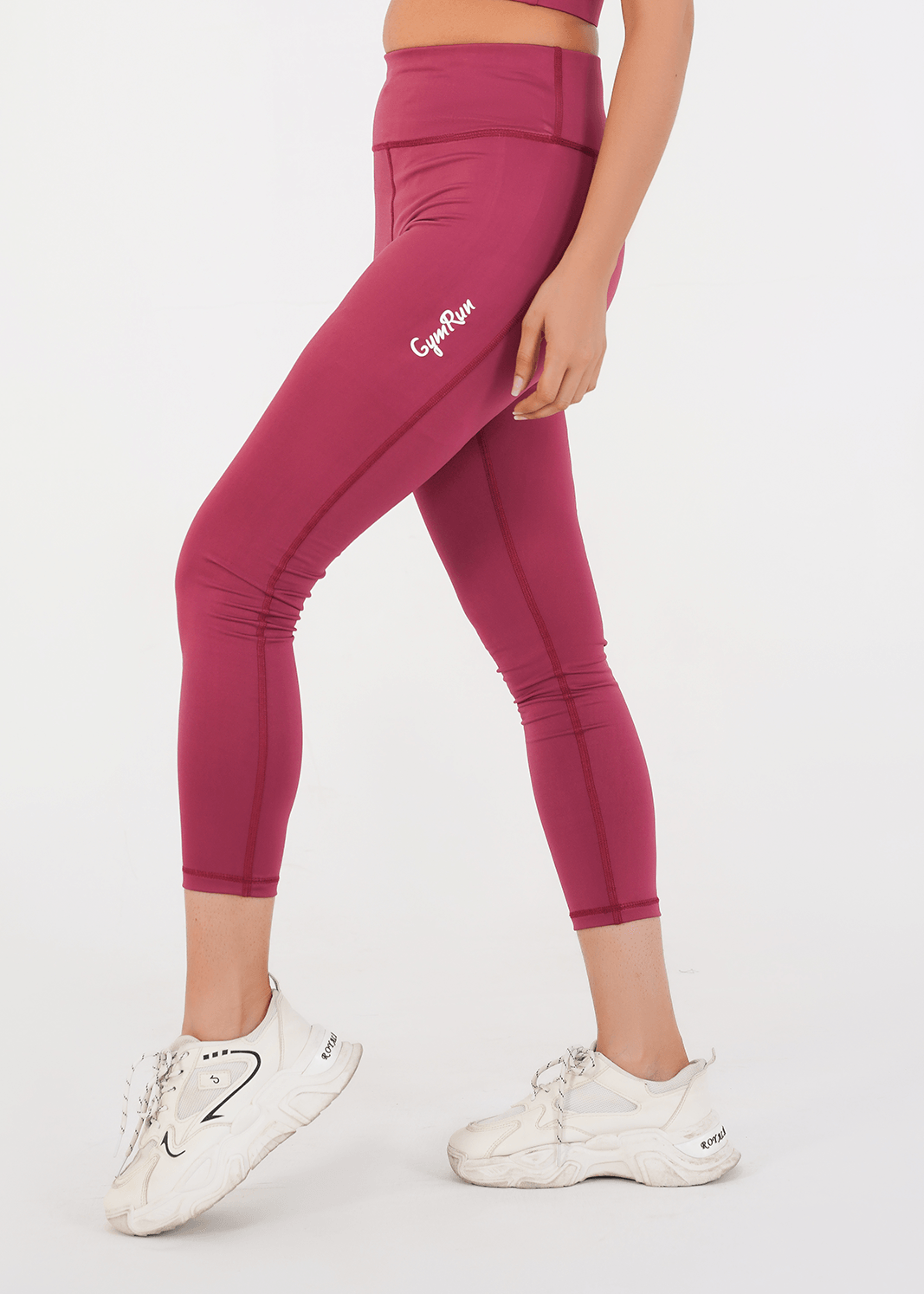 Ladies Basic Performance Leggings - Deep Plum