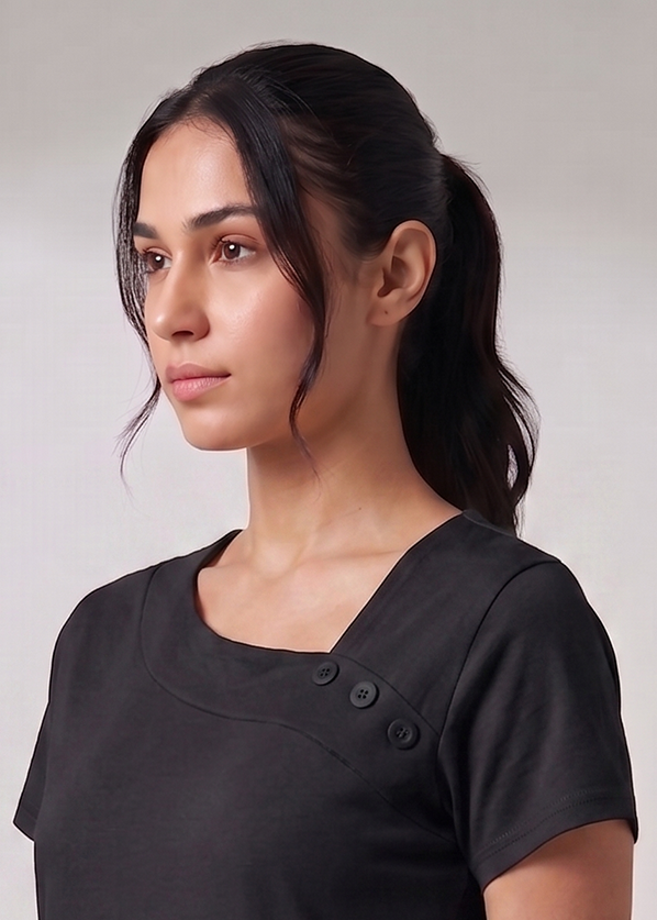Elara Softline Top - Black