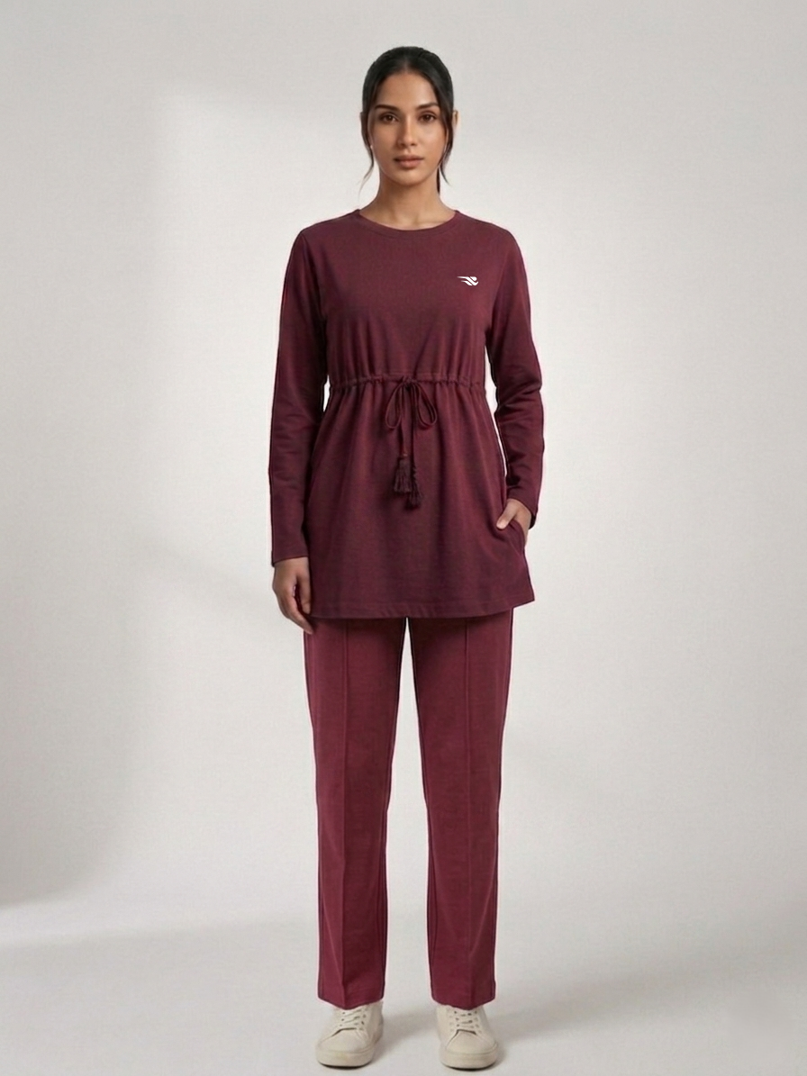Comfy Oversized Top - Maroon
