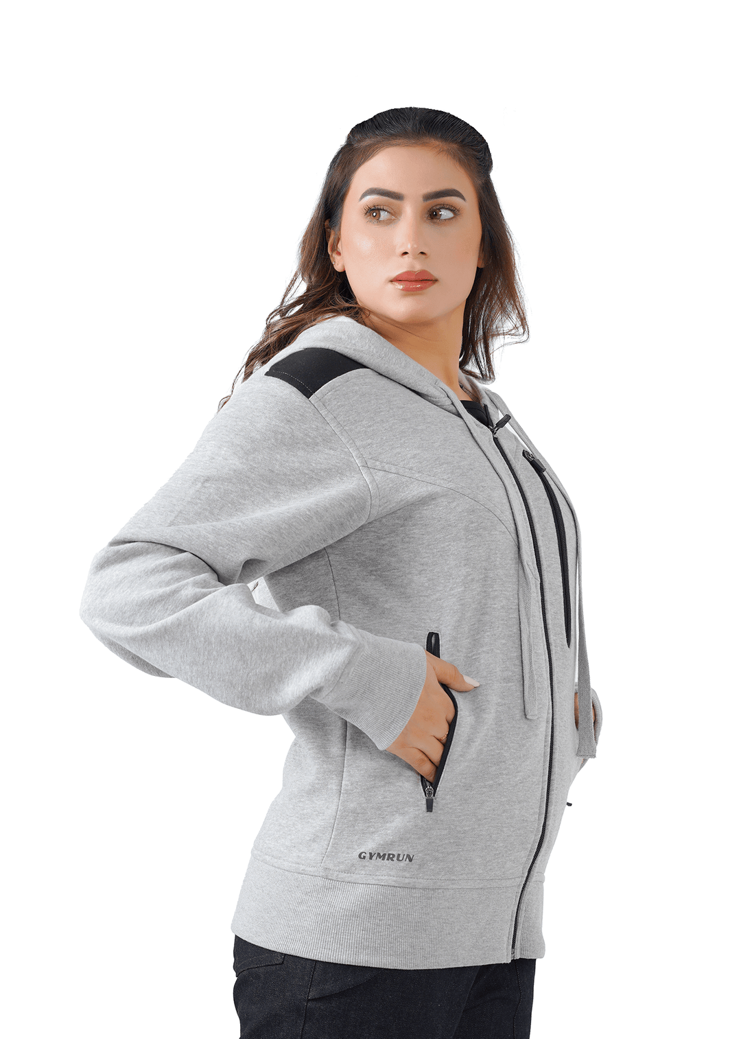 Zippered Comfort Jacket - Heather Grey
