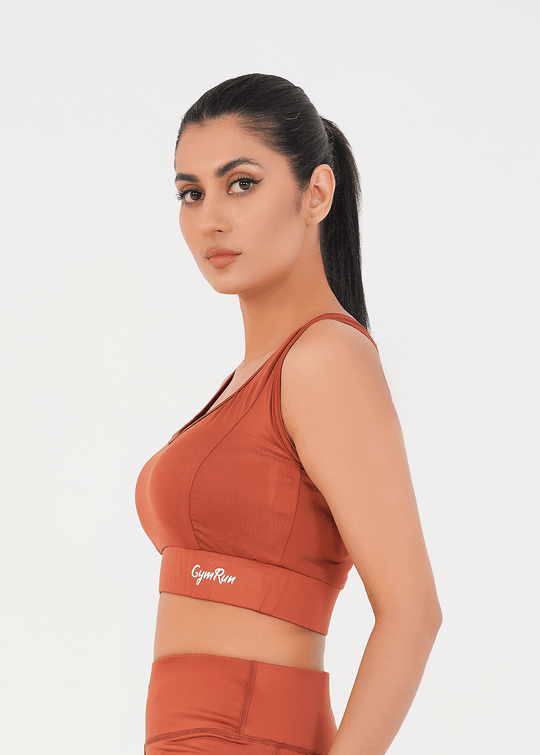 Ladies Basic Performance Sports Bra - Intense Rust