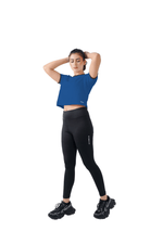 Warm Vibes Crop - Blue