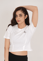 Oversized Crop T-Shirt - White