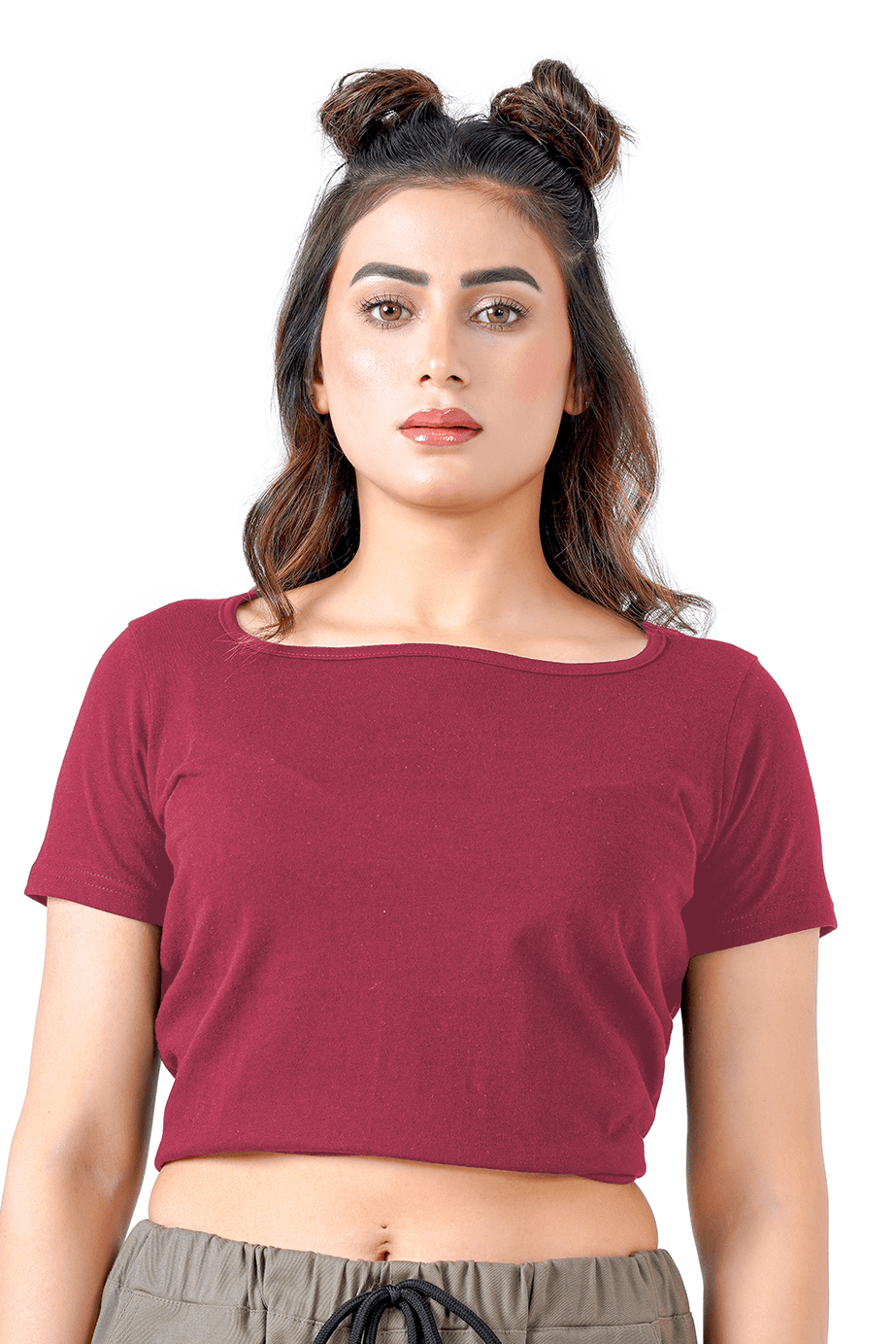 Open Aura Top - Maroon