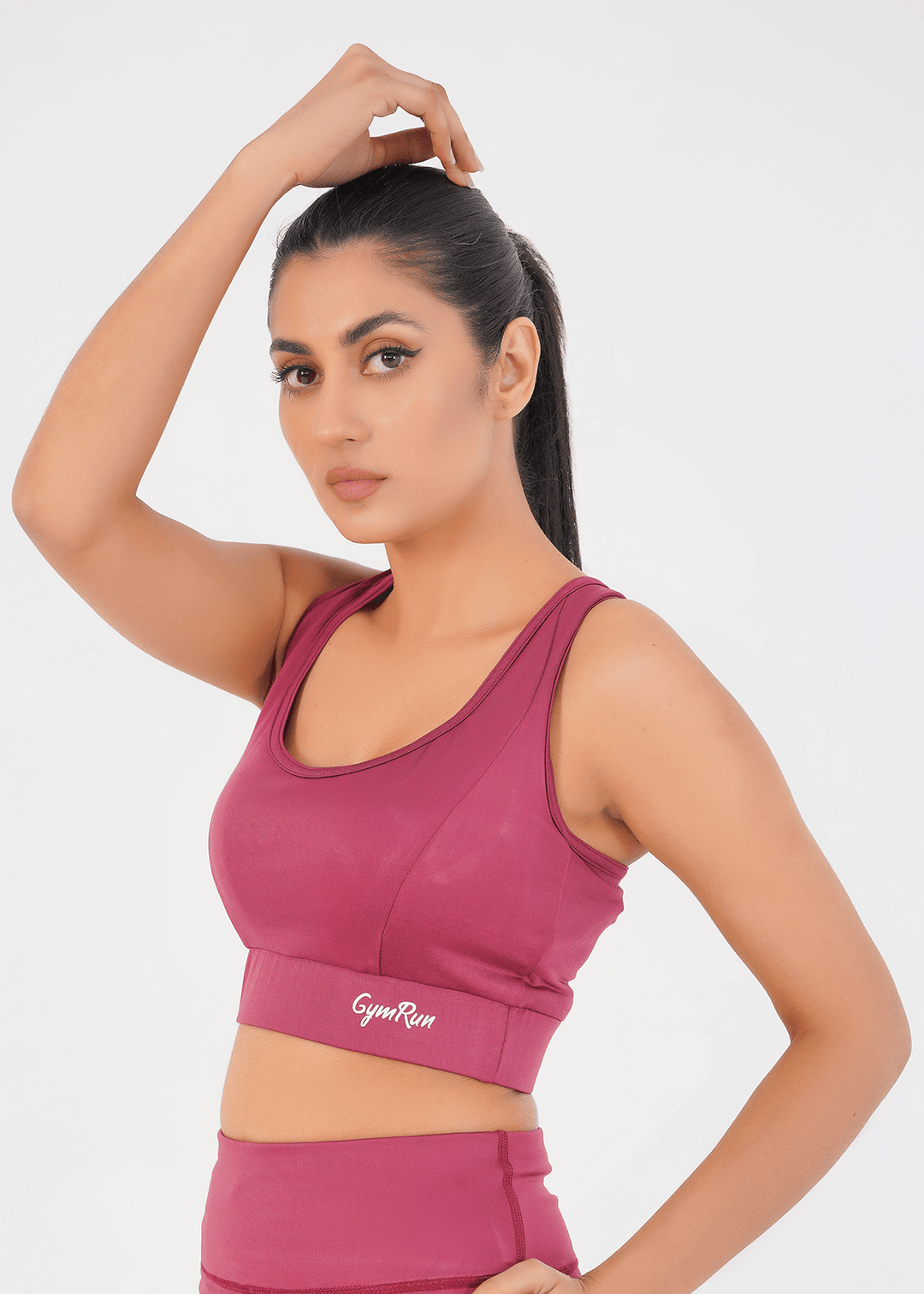 Ladies Basic Performance Sports Bra - Deep Plum