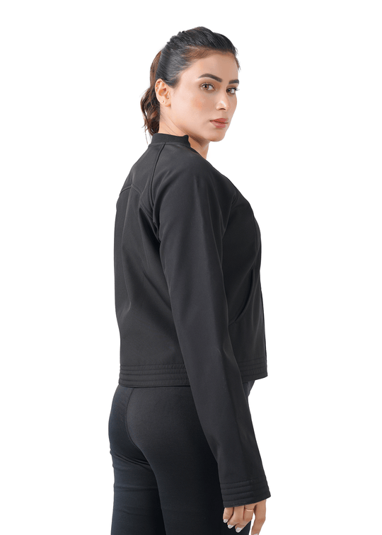 Frost Nest Cropped Jacket - Black