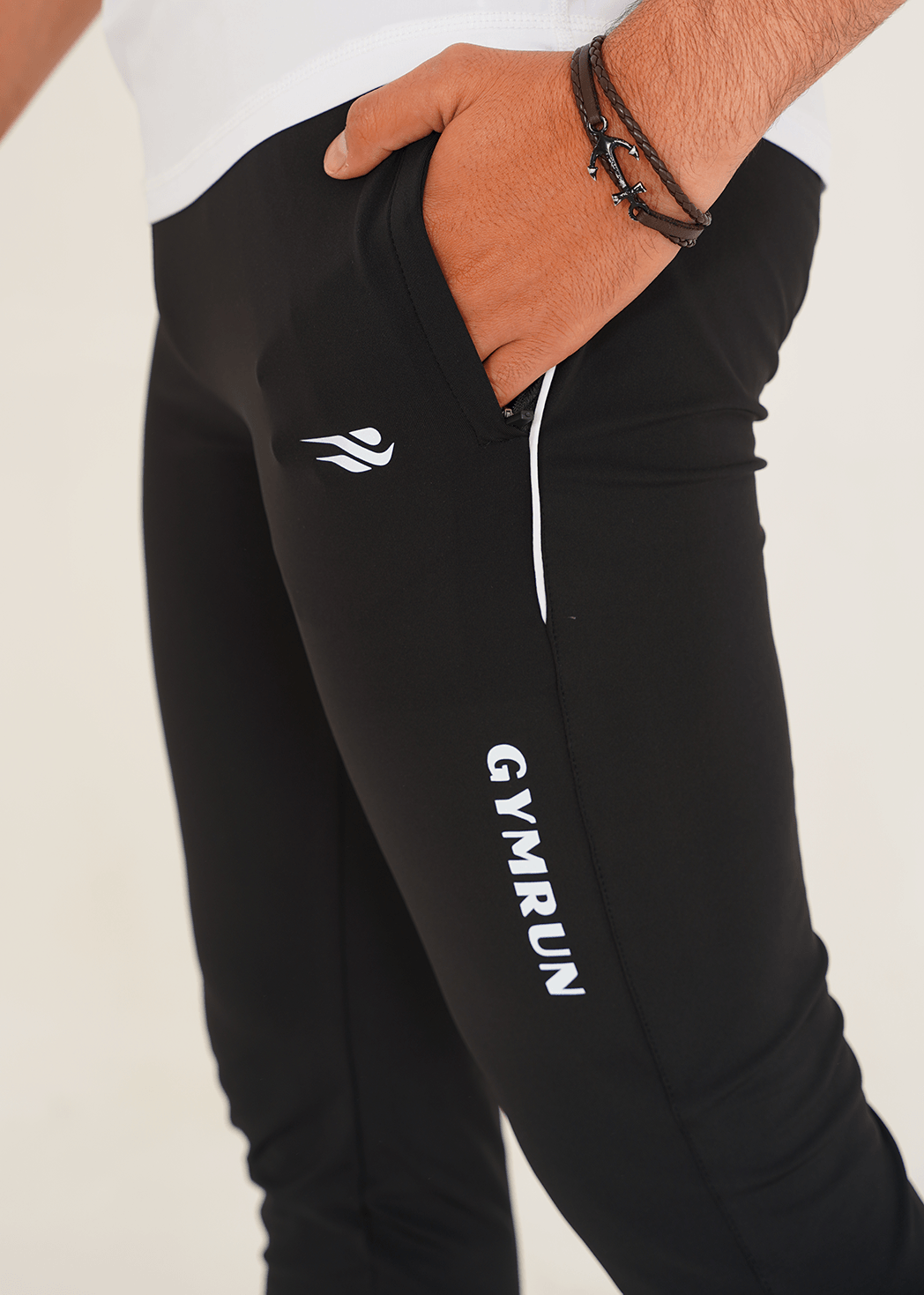 Pro-Fit Men's Performance Trousers - Black White