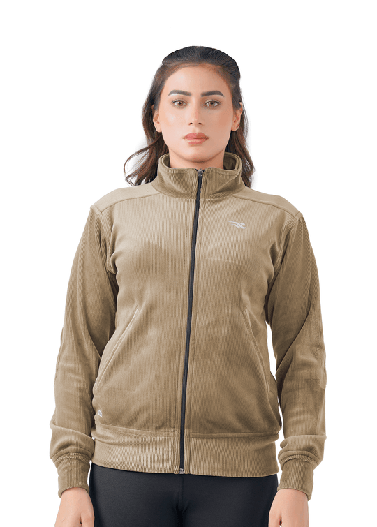 Velvet Ridge Cord Jacket - Beige