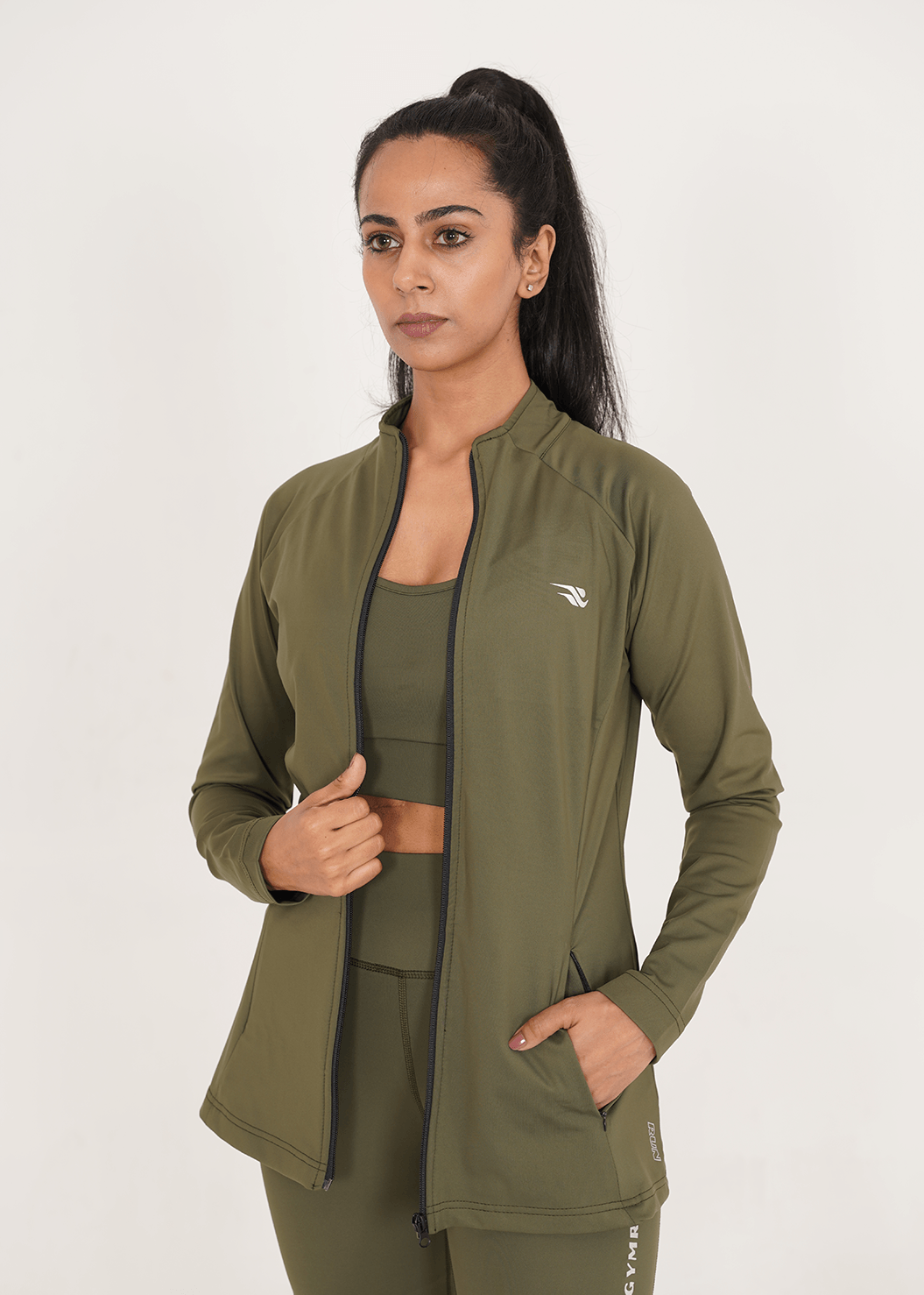 Ladies Compression Zipper - Olive