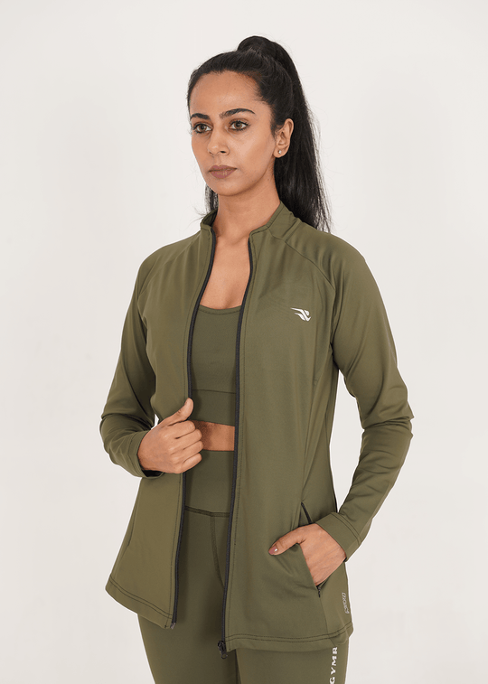 Ladies Compression Zipper - Olive