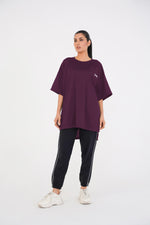 Oversized Modest T-shirt - Deep Plum