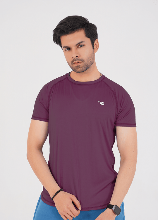 Men's Basic Performance T-Shirt - Deep Plum