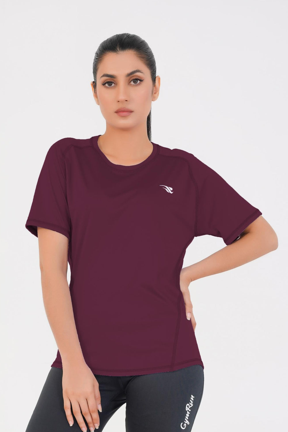 Women's Basic Performance T-Shirt - Deep Plum