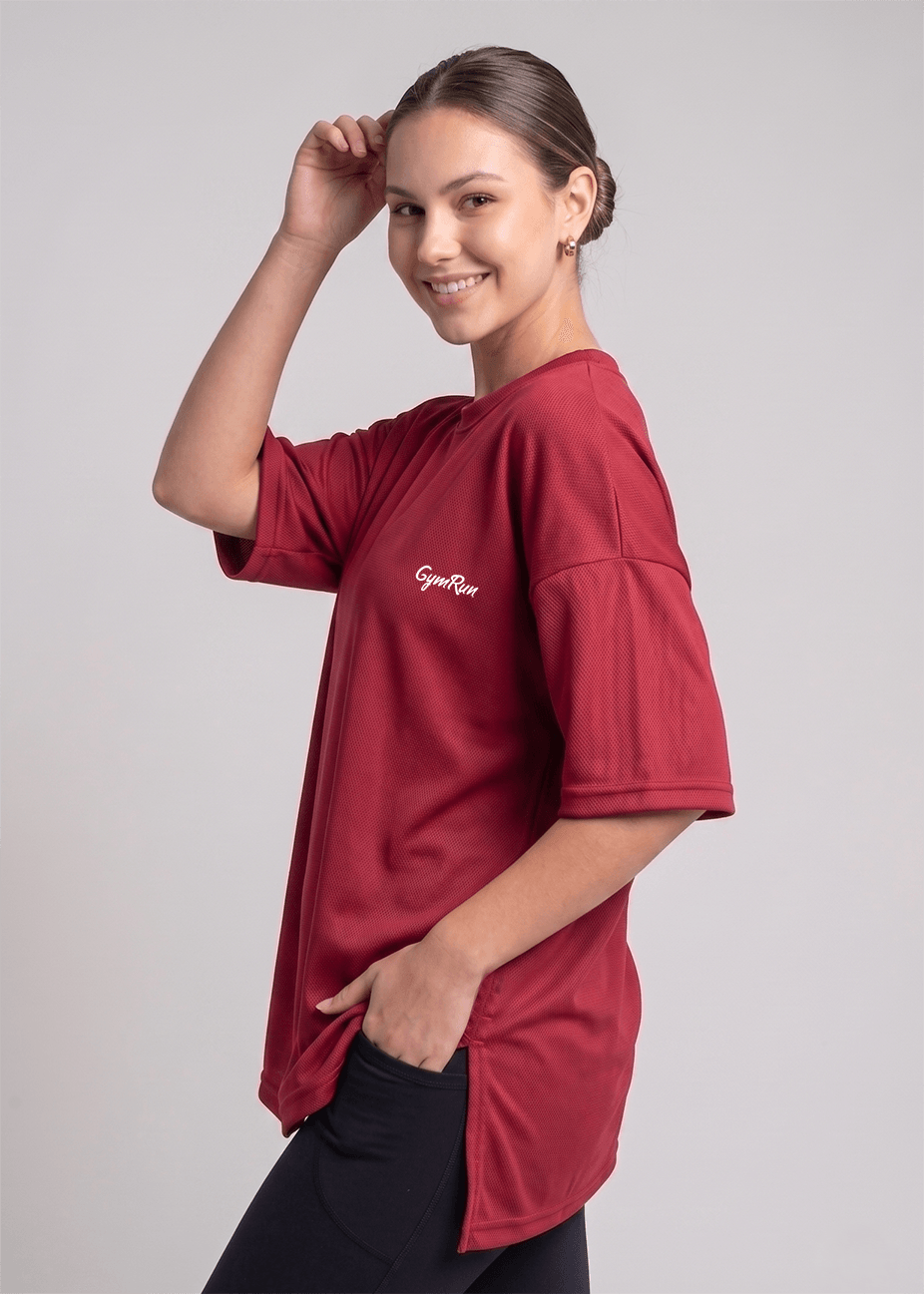 Prime Oversized T-Shirt - Maroon