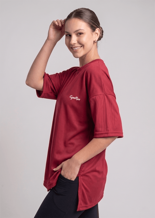 Prime Oversized T-Shirt - Maroon