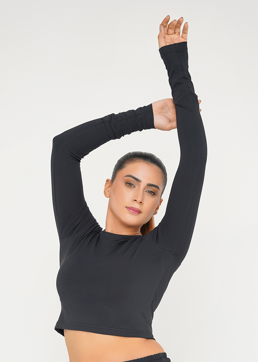 Apex Aero Crop Top - Black