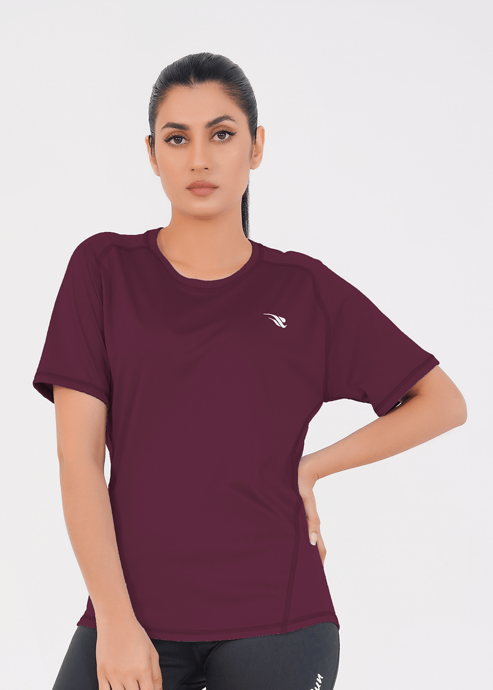 Women's Basic Performance T-Shirt - Deep Plum