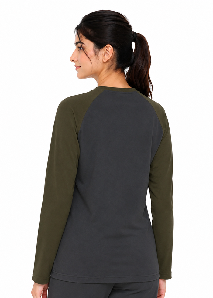 Rhythm Crew Sweat shirt - Charcoal/Olive Gymrun