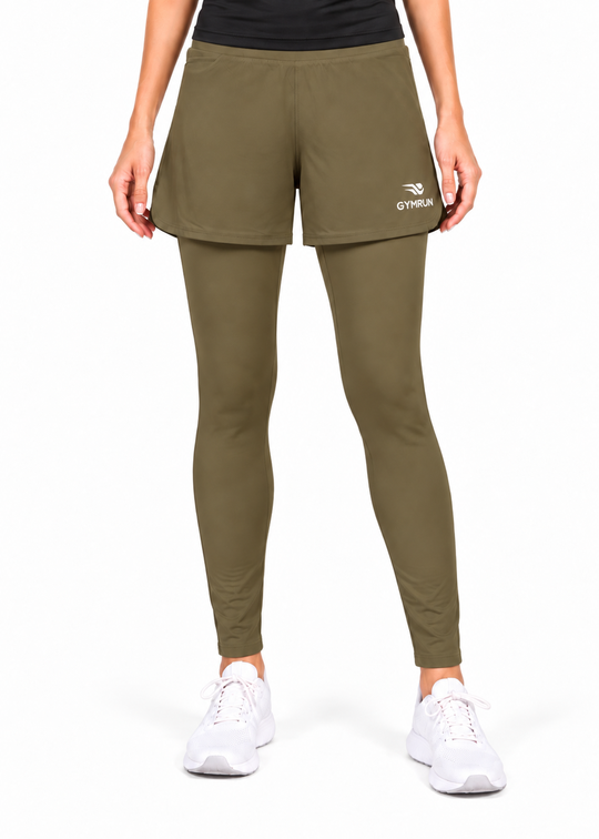 Stride Short Tights - Olive Gymrun