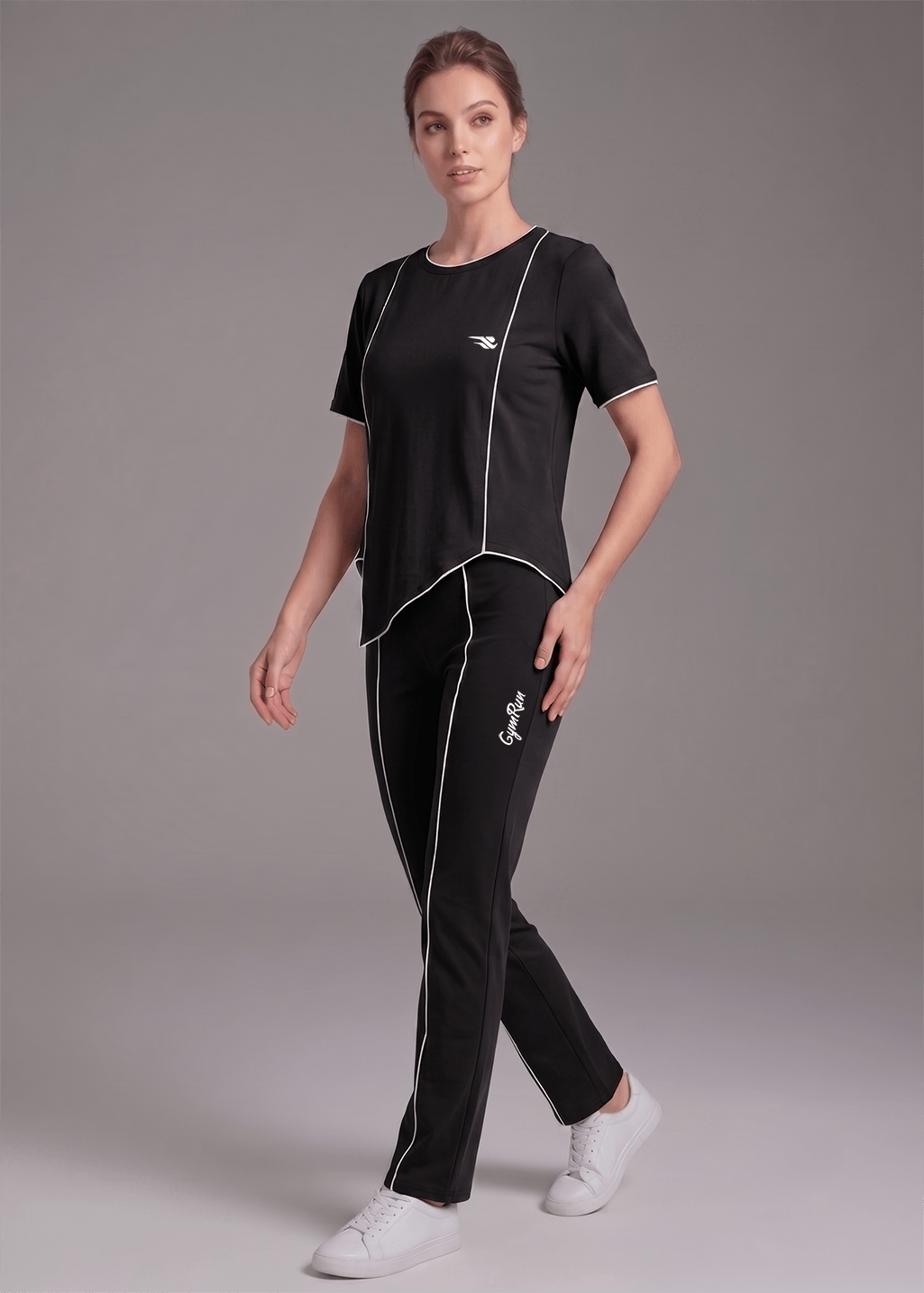 Motion Line Tracksuit - Black