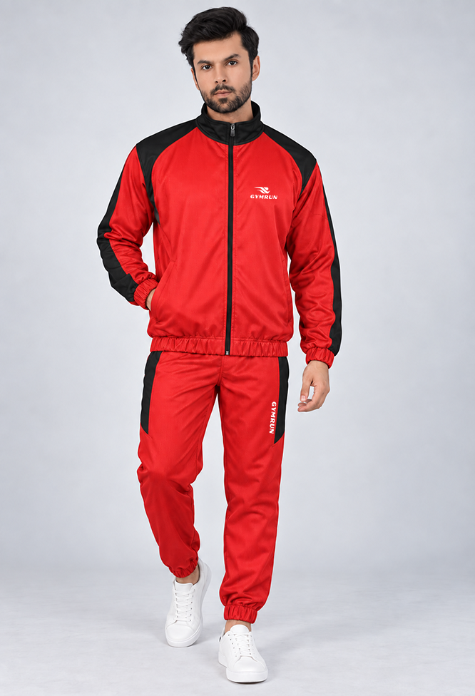 Season Flow Tracksuit - Red Gymrun