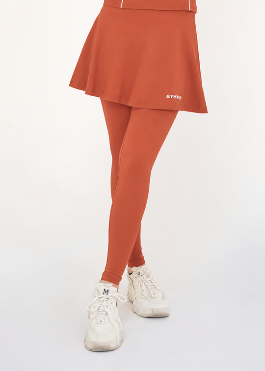 Stride Skirt Tights - Intense Rust Gymrun