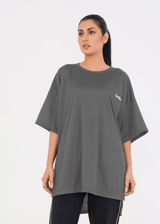 Oversized Modest T-shirt - Gray
