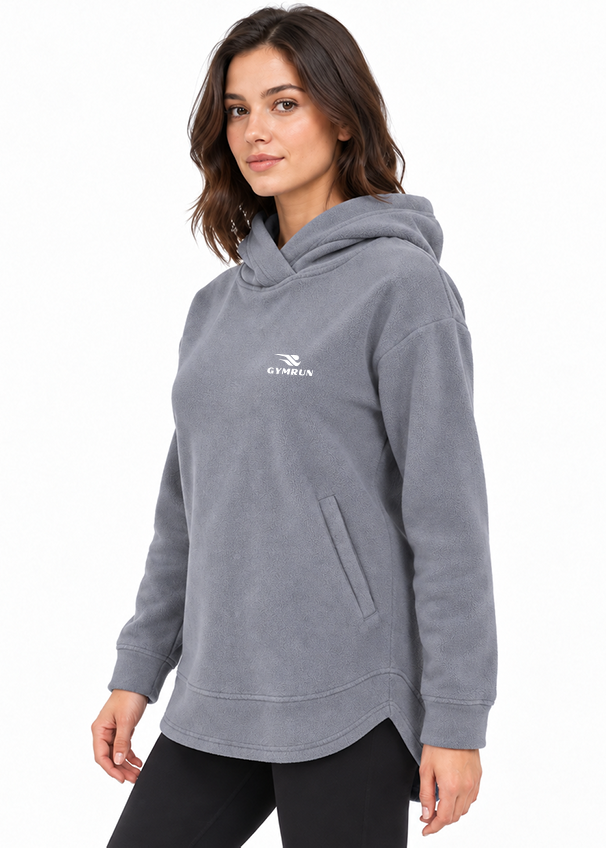 Cozy Curve Hoodie - Grey Gymrun