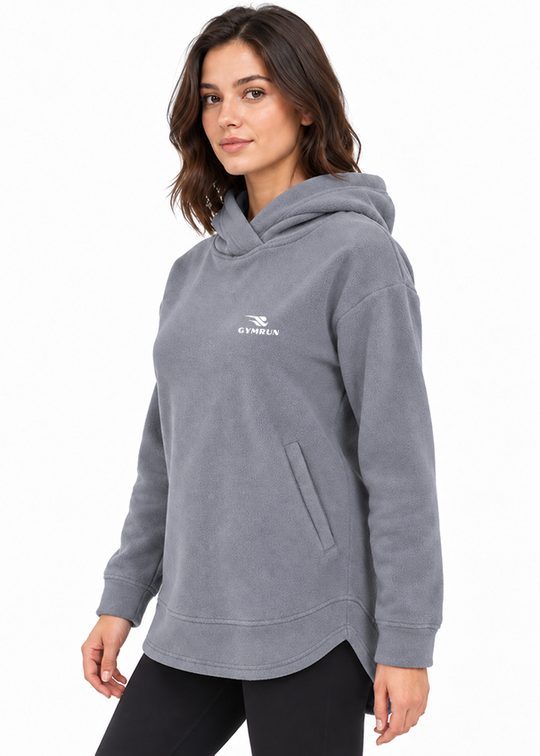 Cozy Curve Hoodie - Grey Gymrun