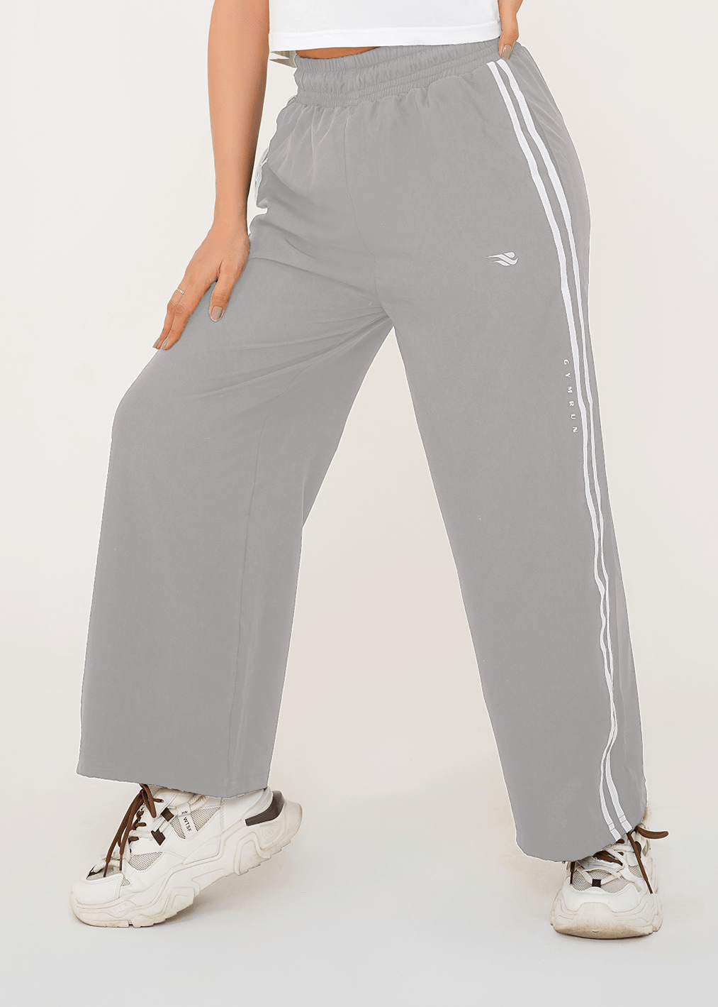 Women Velocity Stripe Trouser - Grey