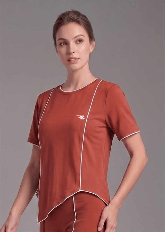 Motion Line T-Shirt - Intense Rust