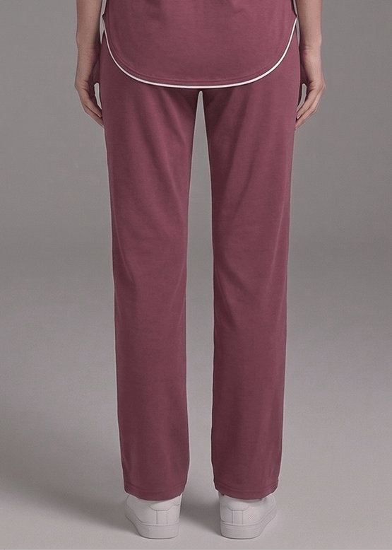 Motion Line Trouser - Deep Plum