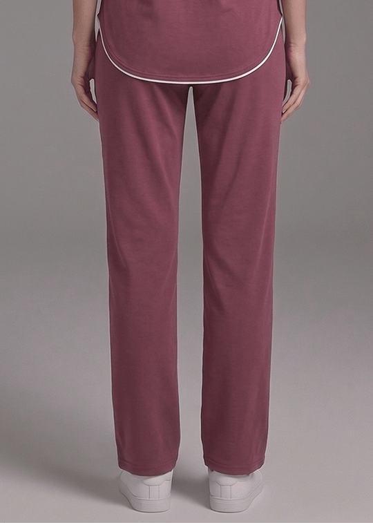 Motion Line Trouser - Deep Plum