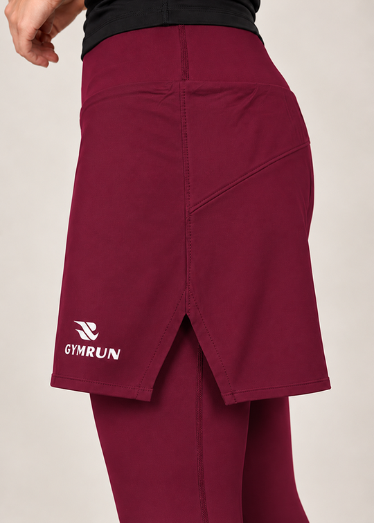 Stride Short Tights - Maroon Gymrun