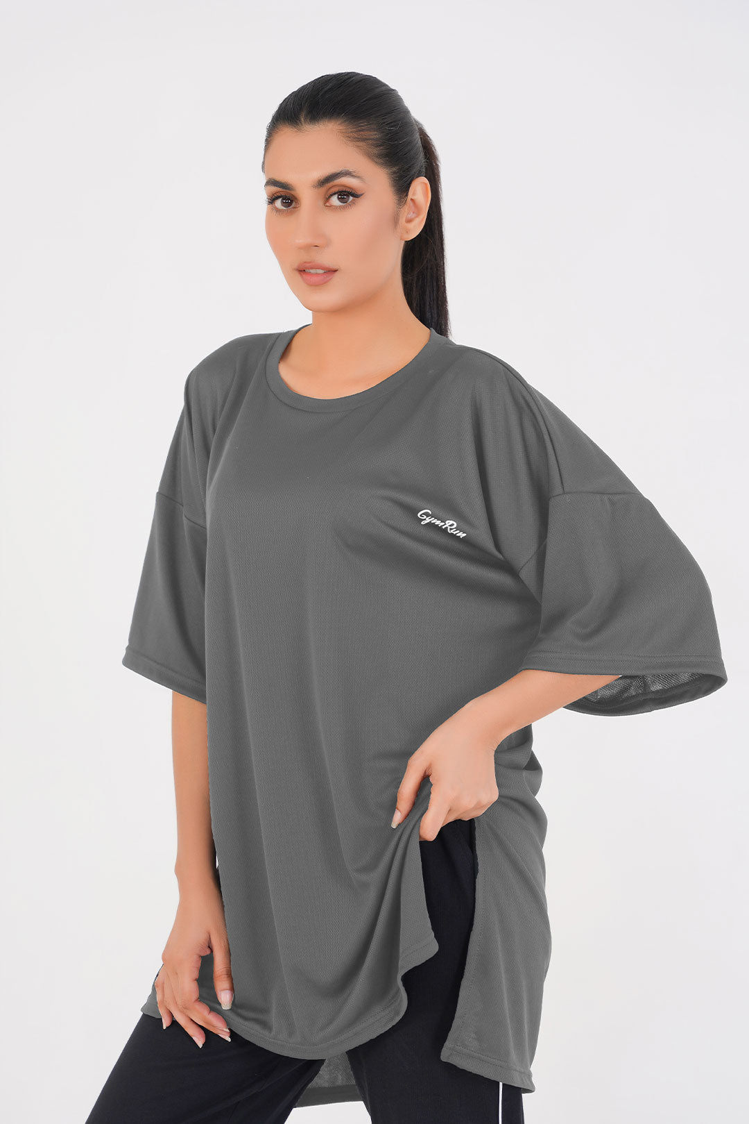 Oversized Modest T-shirt - Gray