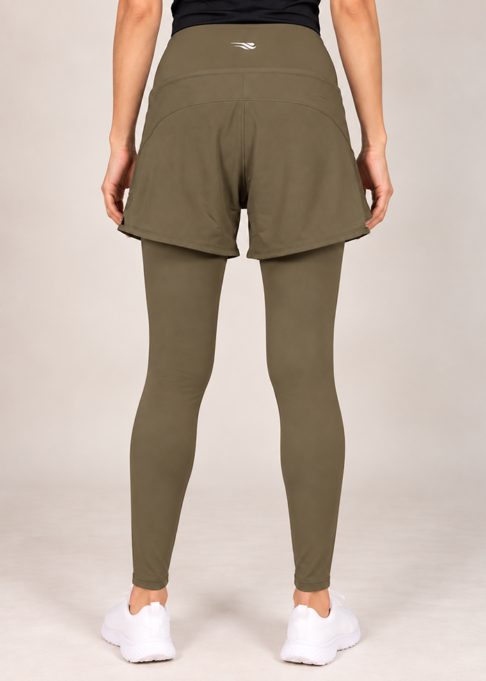 Stride Short Tights - Olive Gymrun