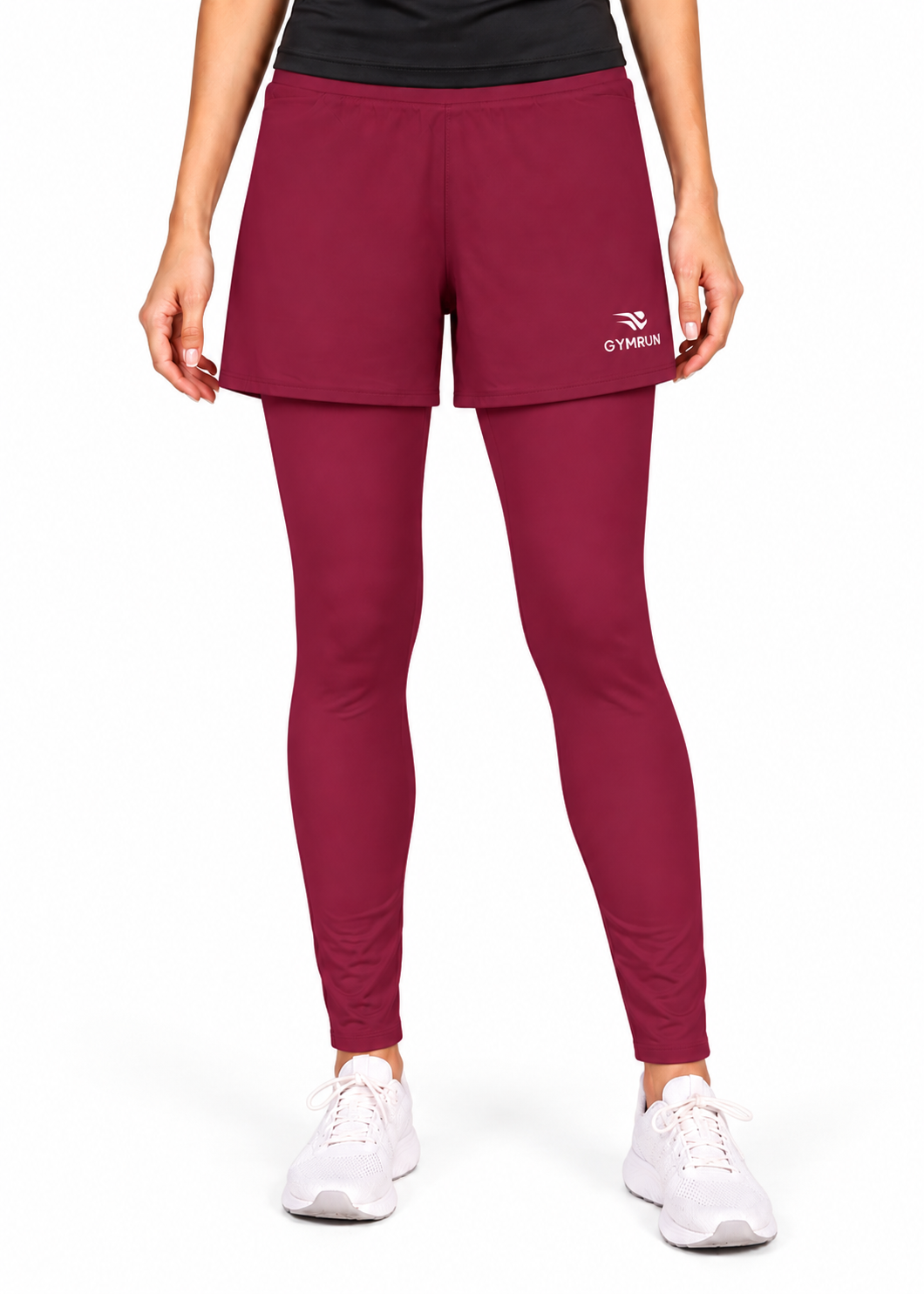 Stride Short Tights - Maroon Gymrun