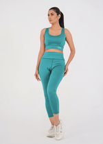 Ladies Basic Performance Sports Bra + Leggings - Dusky Fern