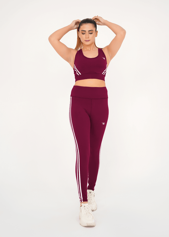 Impact Sports Bra + Legging - Maroon