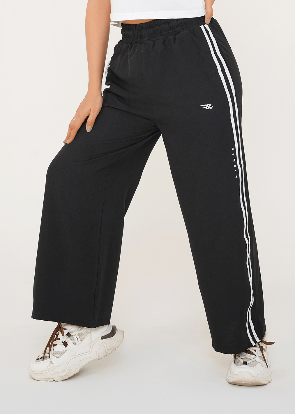 Women Velocity Stripe Trouser - Black