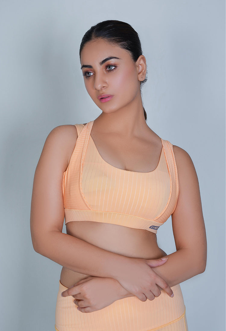 Classic Vent Sports Bra- Orange