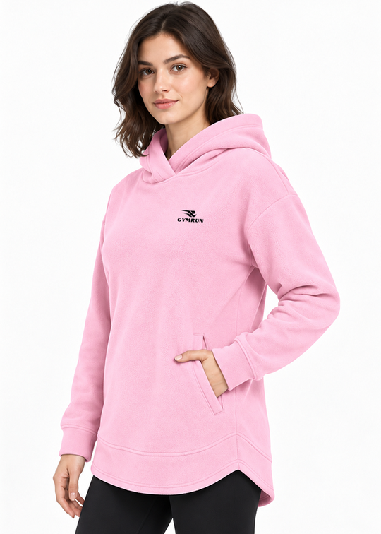 Cozy Curve Hoodie - Pink Gymrun