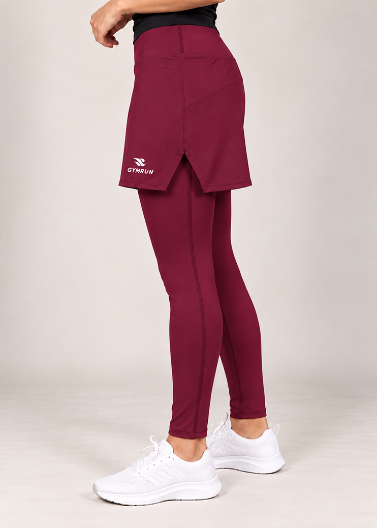 Stride Short Tights - Maroon Gymrun